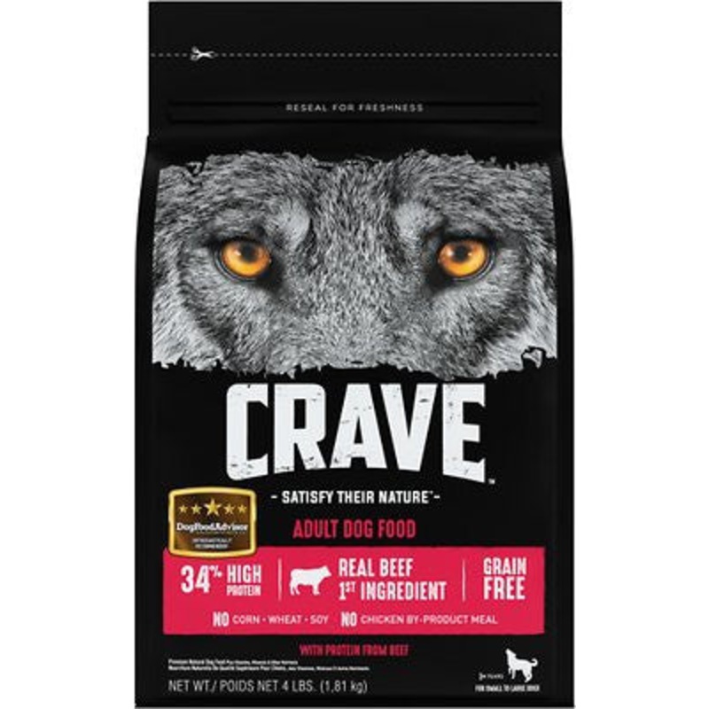 Crave Beef Dry Dog Food 4lb