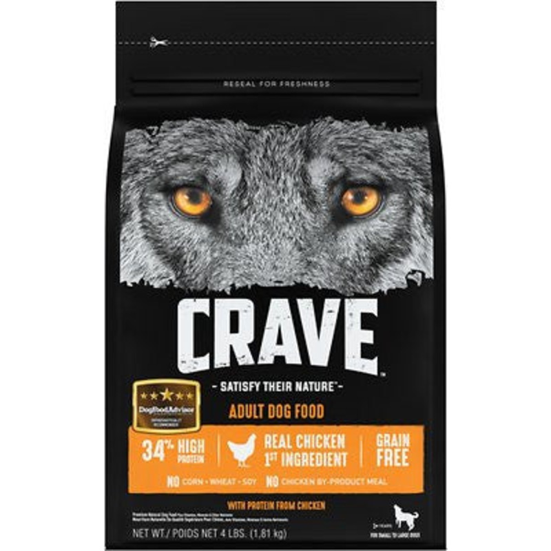 Crave Chicken Dry Dog Food 4lb