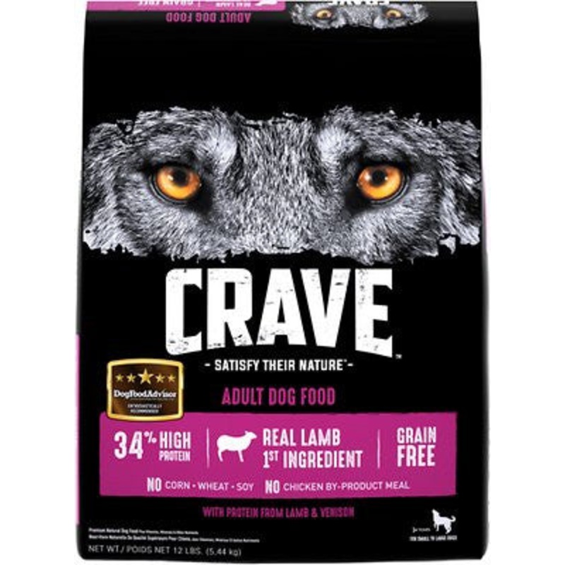Crave Lamb and Venison Dry Dog Food 12lb