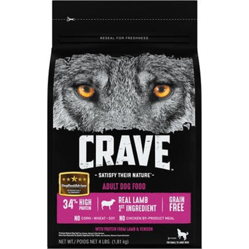 Crave Lamb and Venison Dry Dog Food 4lb