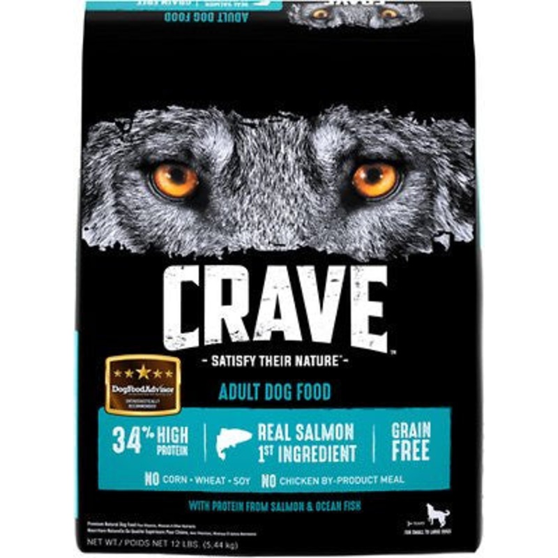 Crave Salmon and Ocean Fish Dry Dog Food 12lb