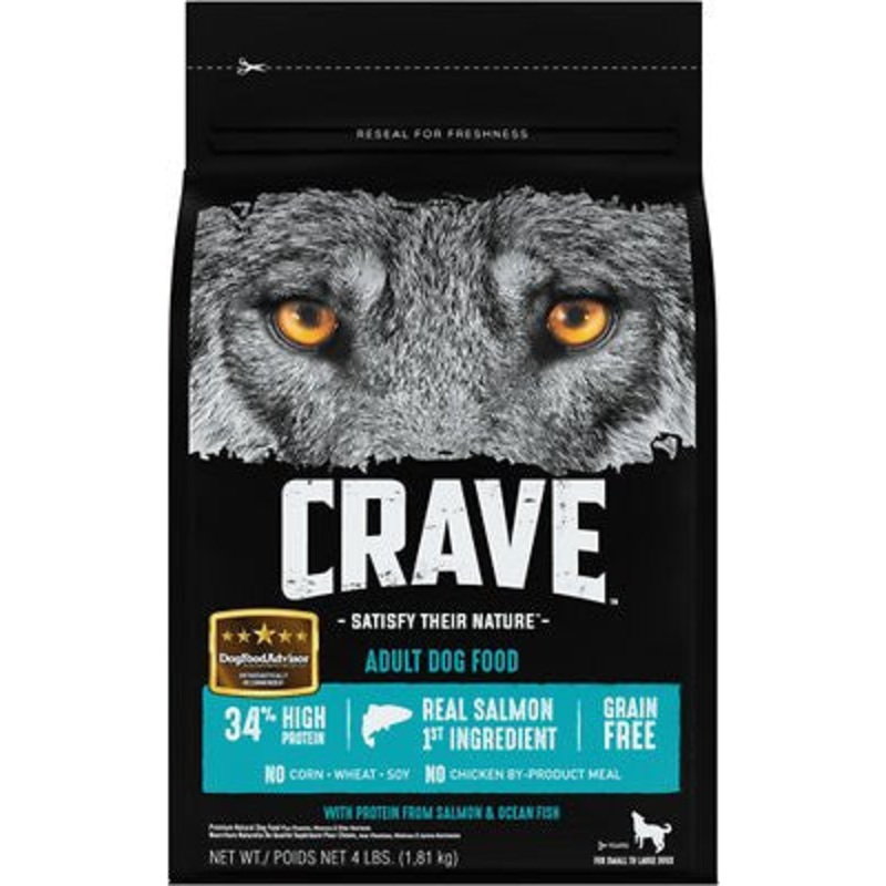 Crave Salmon and Ocean Fish Dry Dog Food 4lb