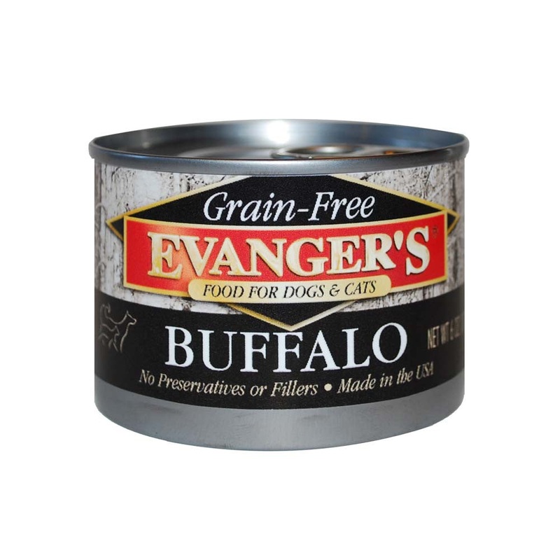 Evanger's Grain-Free Wet Dog & Cat Food Buffalo 6oz 24pk