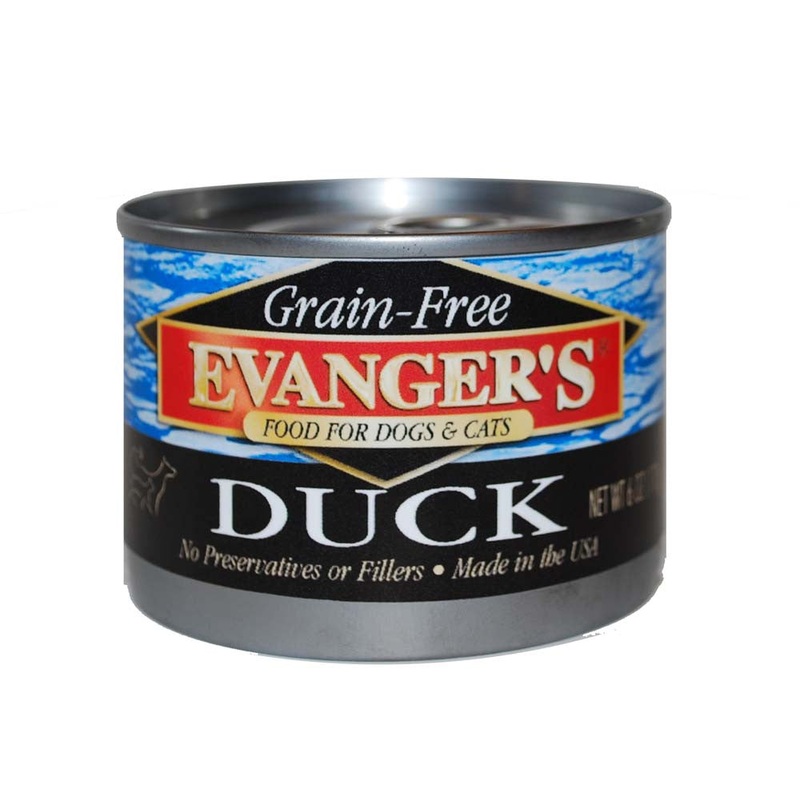 Evanger's Grain-Free Wet Dog & Cat Food Duck 6oz 24pk