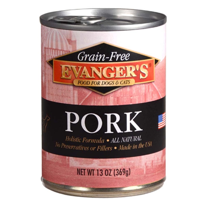 Evanger's Grain-Free Wet Dog & Cat Food Pork 12.8oz 12pk