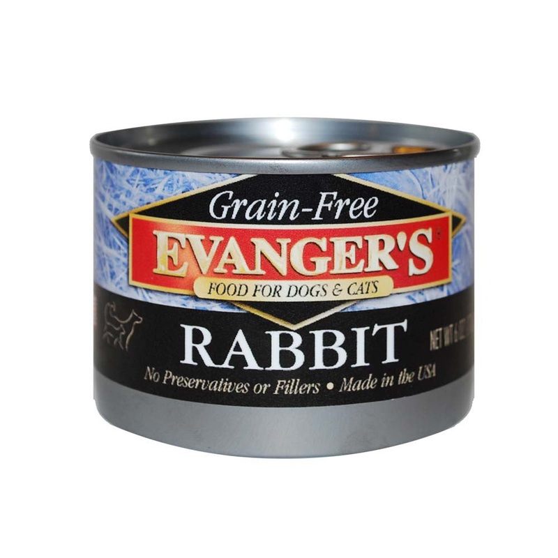 Evanger's Grain-Free Wet Dog & Cat Food Rabbit 6oz 24pk