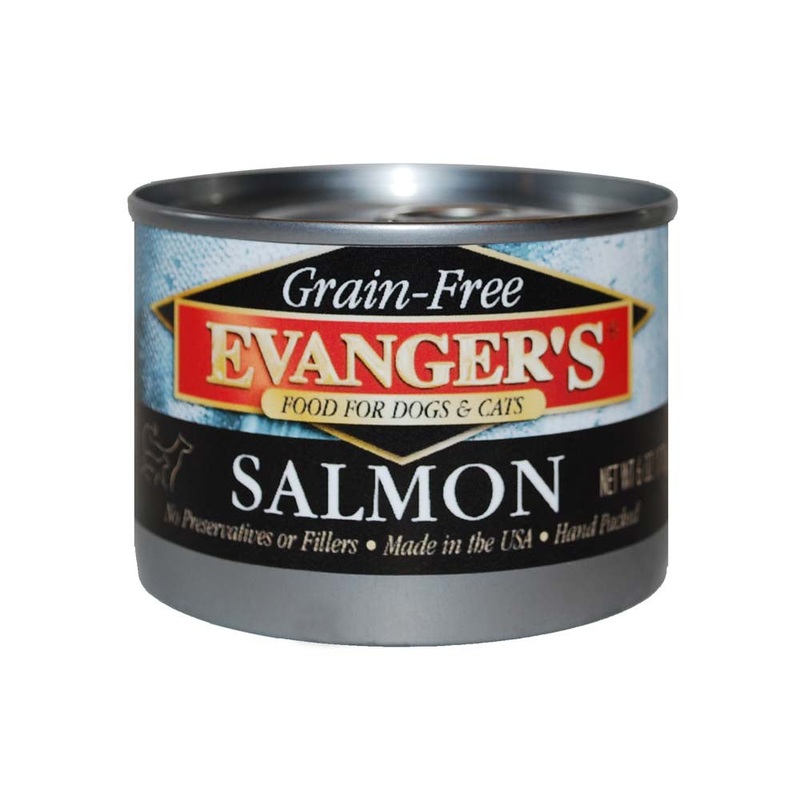Evanger's Grain-Free Wet Dog & Cat Food Wild Salmon 6oz 24pk