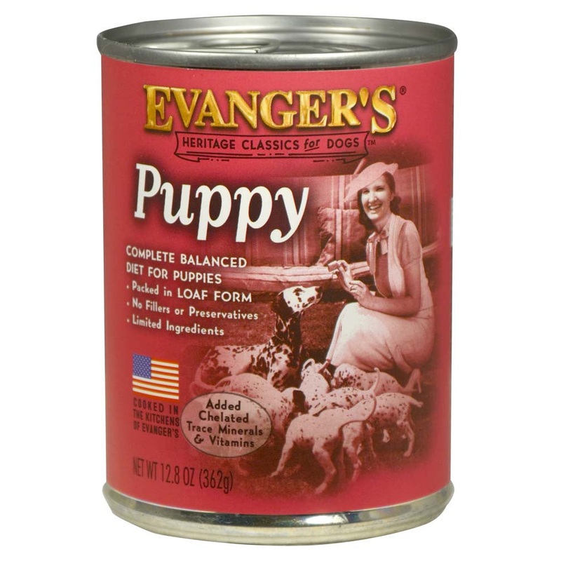 Evanger's Heritage Classic Puppy and Underweight Wet Dog Food Chicken 12.8oz 12pk