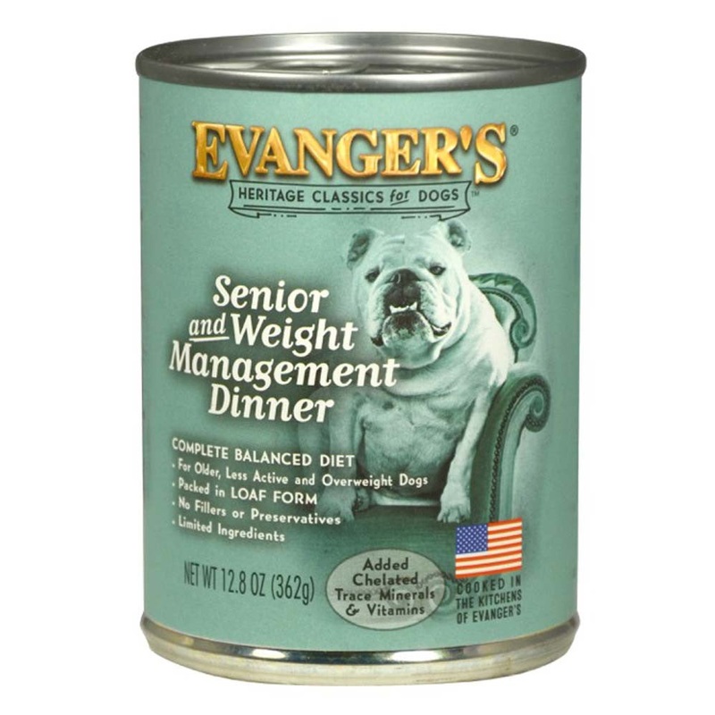 Evanger's Heritage Classic Senior/Weight Management Wet Dog Food Chicken 12.8oz 12pk