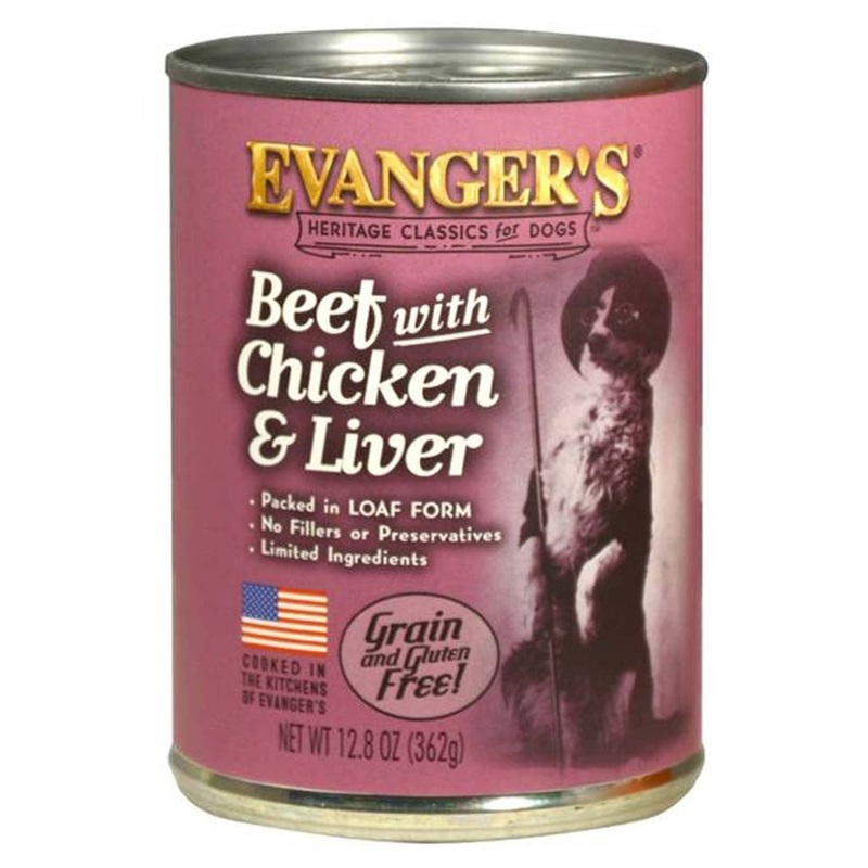 Evanger's Heritage Classic Wet Dog Food Beef, Chicken & Liver 12.8oz 12pk