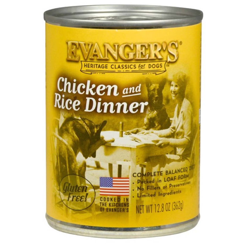 Evanger's Heritage Classic Wet Dog Food Chicken & Rice 12.8oz 12pk