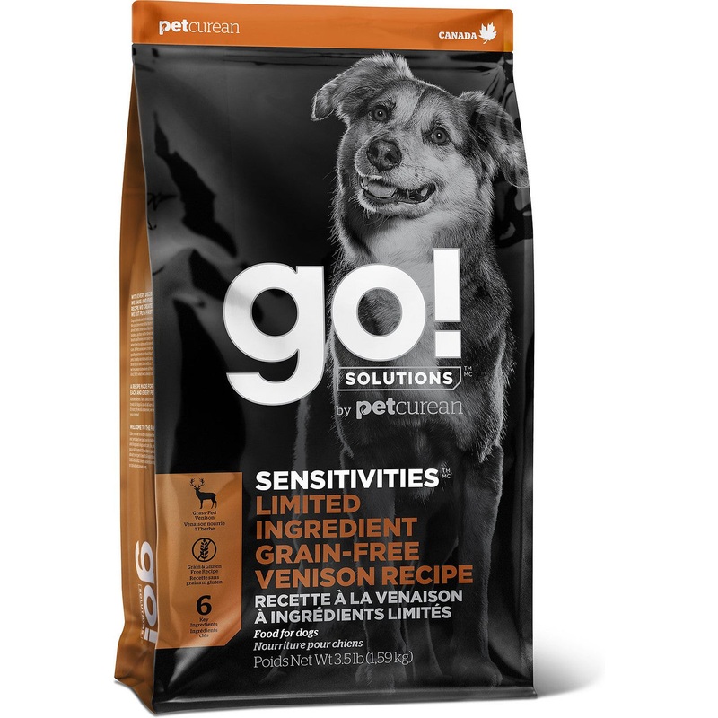 Petcurean GO! SENSITIVITIES Limited Ingredient Grain Free Venison Dog 22lb {L-1} 152271
