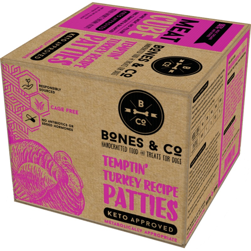 Bones Dog Frozen Meat Cube Turkey - 18 lb SD-5 (D)