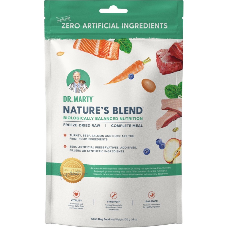 Dr. Marty's Nature's Blend Raw Freeze Dried Dog 6 oz