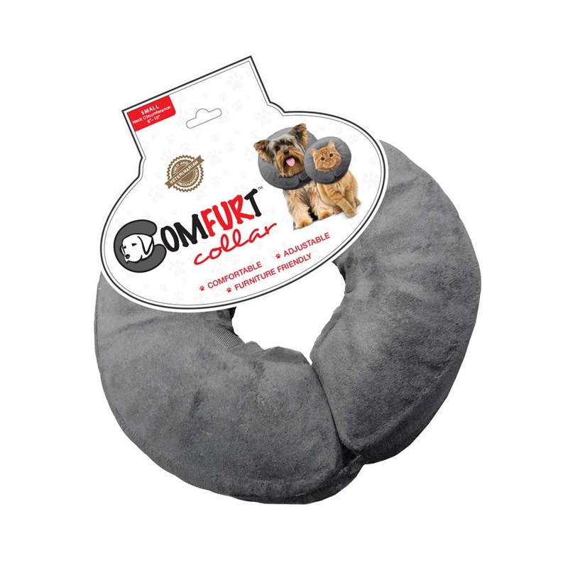 Arlee Poly Filled Adjustable E-Collar Charcoal SM
