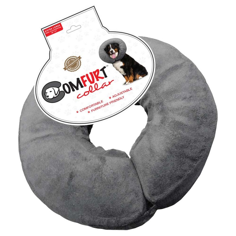 Arlee Poly Filled Adjustable E-Collar Charcoal XL
