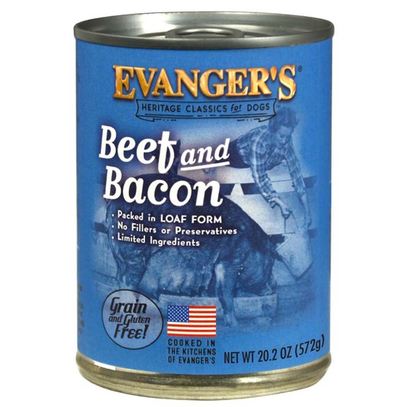 Evanger's Heritage Classic Wet Dog Food Beef & Bacon 20.2oz 12pk