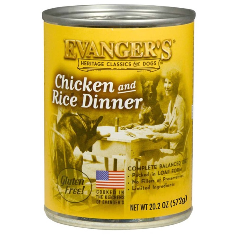Evanger's Heritage Classic Wet Dog Food Chicken & Rice 20.2oz 12pk