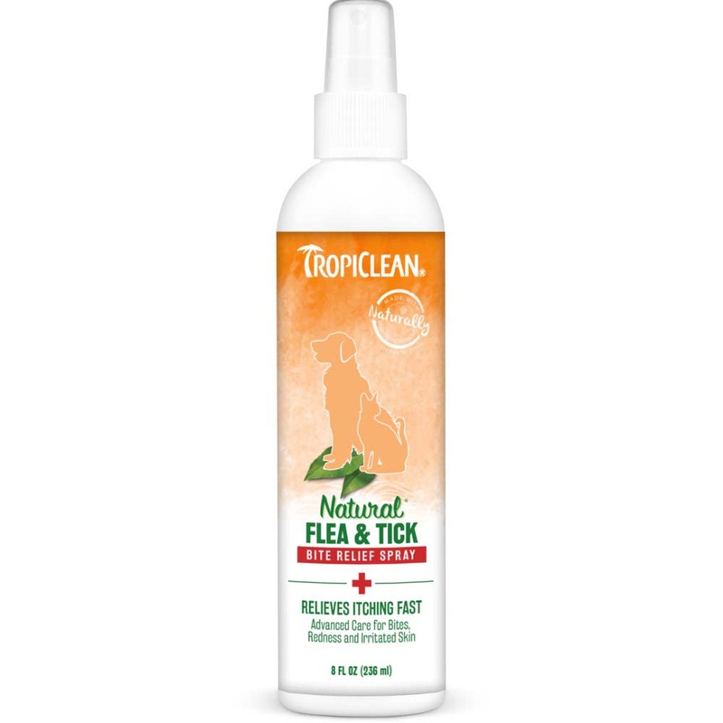 TropiClean Natural Flea & Tick Bite Relief Spray 8 fl. oz