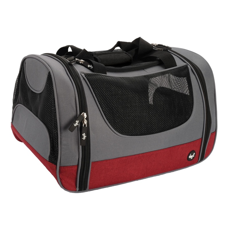 Dogit Explorer Tote Carry Bag, Burgundy/Gray