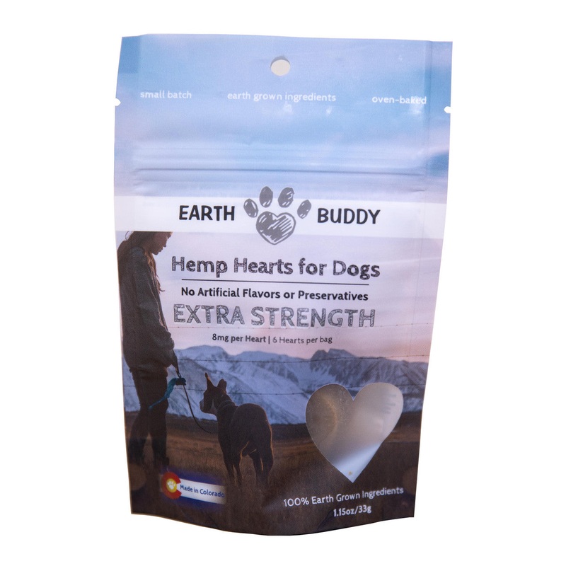Earth Buddy Hemp Hearts for Dogs Extra Strength 8 mg 5.5 oz