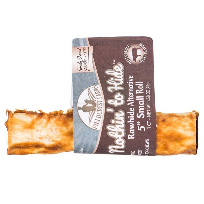 Fieldcrest Farms Nothin' To Hide Roll Dog Treat Beef 5in SM 1pk