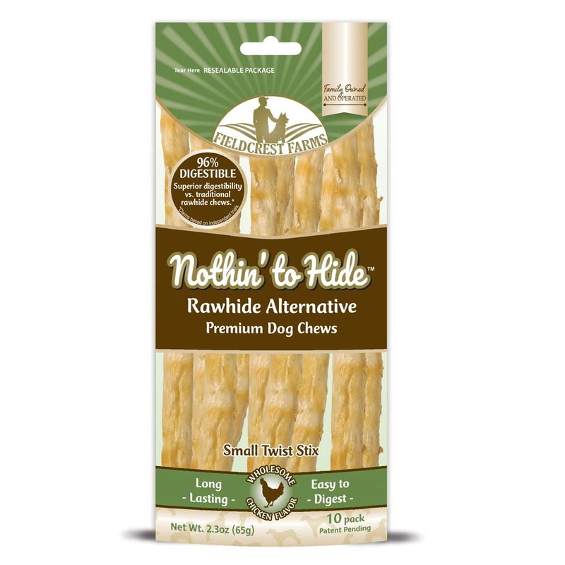 Fieldcrest Farms Nothin' To Hide Twist Stix Dog Treat Chicken 2.3 oz 10 pk