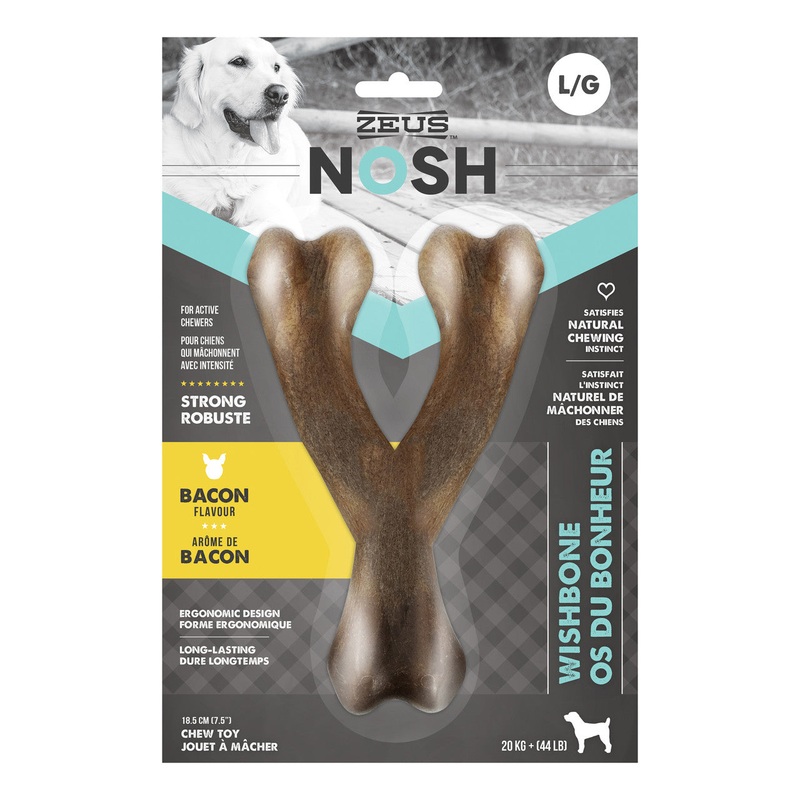 Zeus Nosh Strong Chew Bone, Bacon, Lg