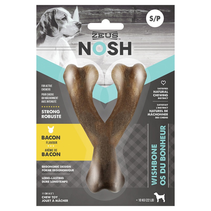 Zeus Nosh Strong Chew Bone, Bacon, Sml