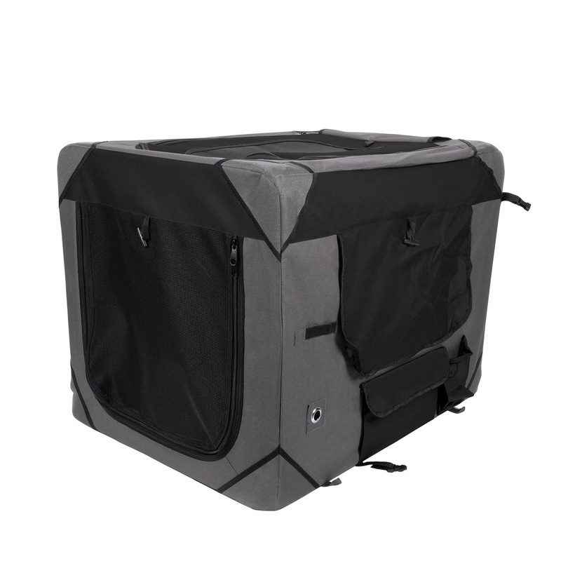 Zeus Soft Sided Dog Crate, Gray/Black, Large (replaces 90528)