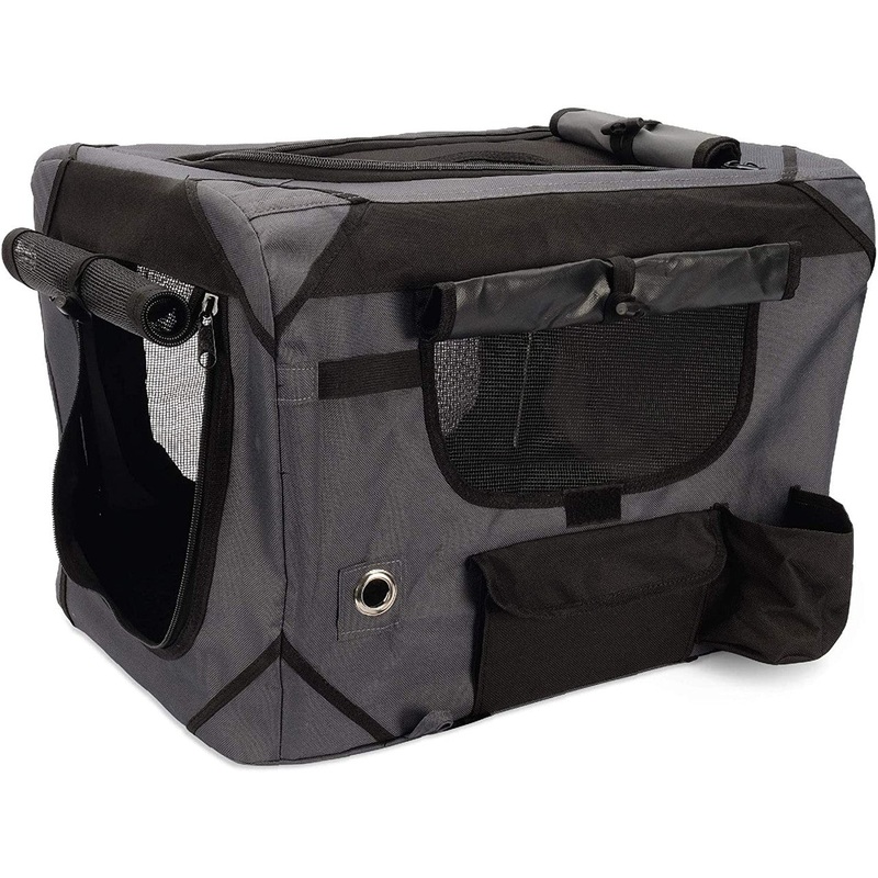 Zeus Soft Sided Dog Crate, Gray/Black, X-Large (replaces 90529)