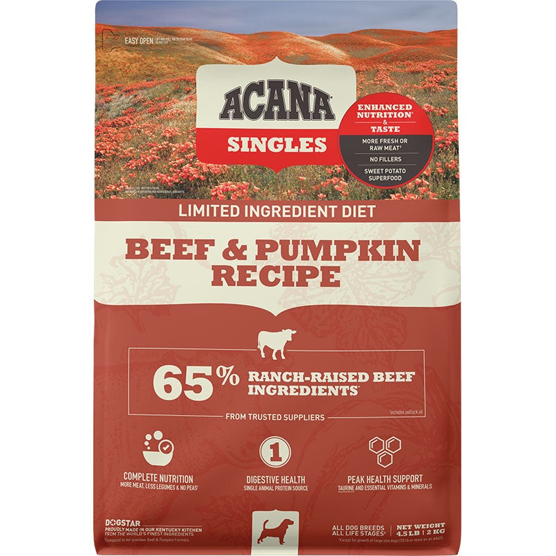 Acana Dog Grain Free Singles Beef & Pumpkin 4.5lb