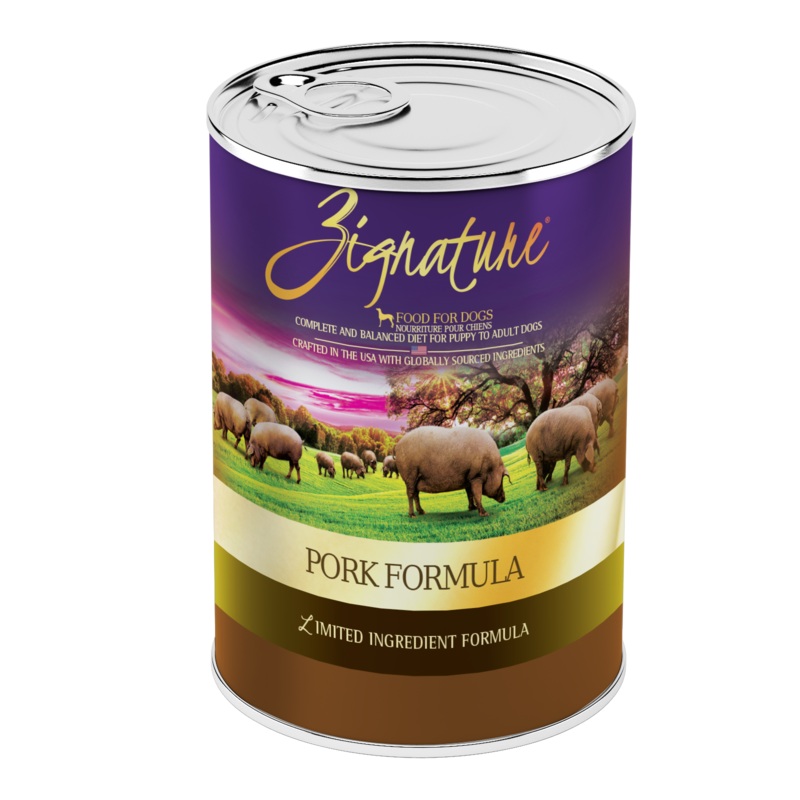 Zignature Pork Formula Dog Food 12/13 oz
