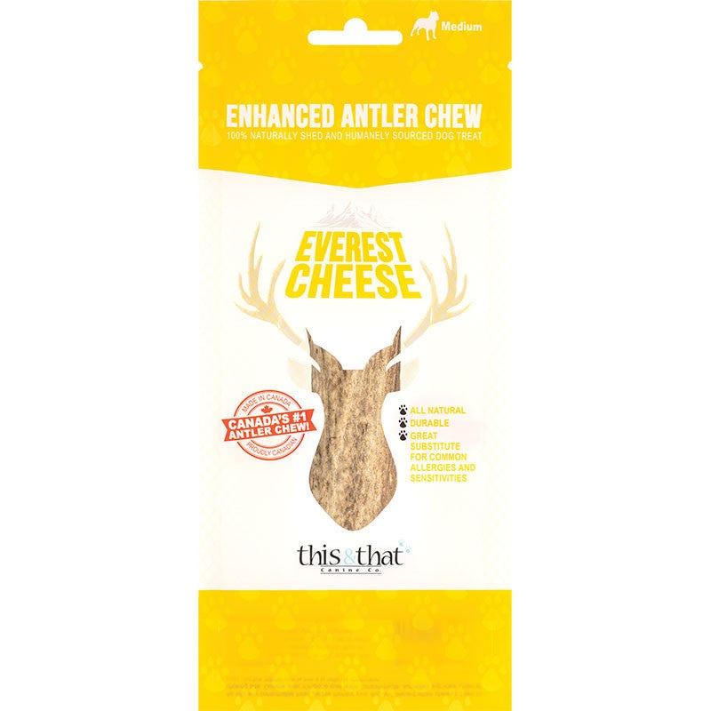 This & That Dog Enhanced Antler Chew Everest Cheese Small