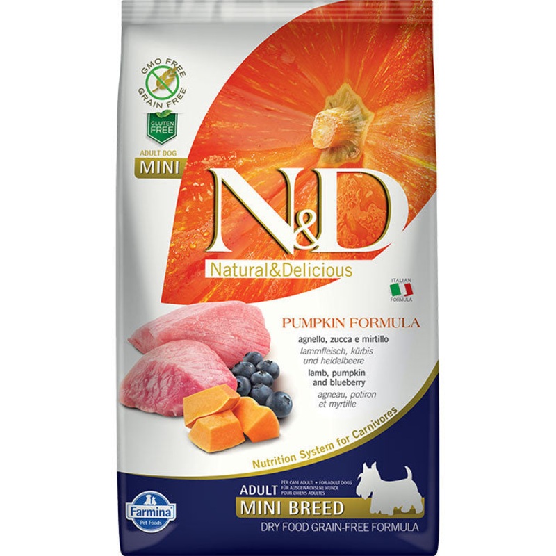 Farmina N&d Grain-free Pumpkin Lamb & Blueberry Adult Dog Mini 5.5 Lb {L+1x }
