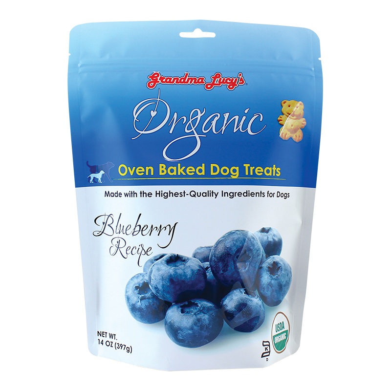 Grandma Lucy's Organic Oven Baked Blueberry Flavor Dog Treats 14 oz (DD)
