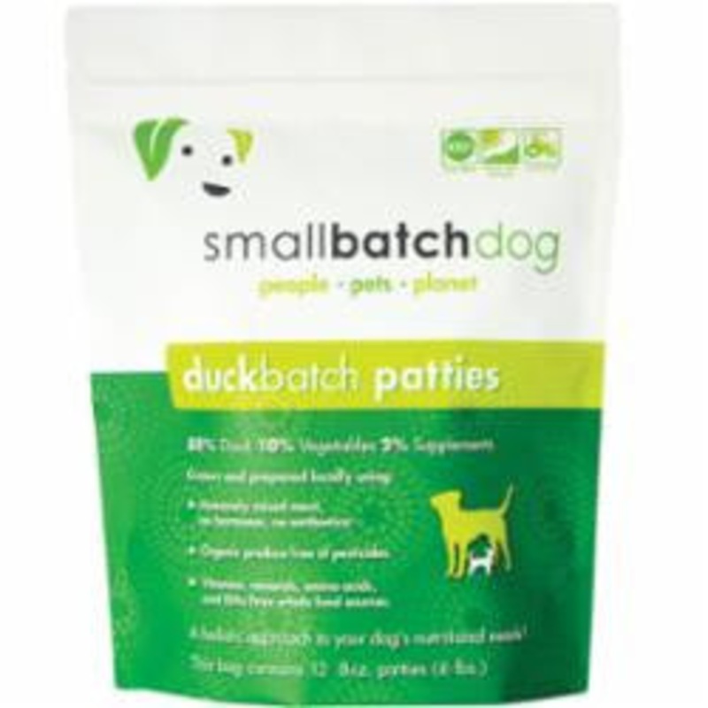 Small Batch Dog Frozen Duck Patties 6lb {L-x} SD-5