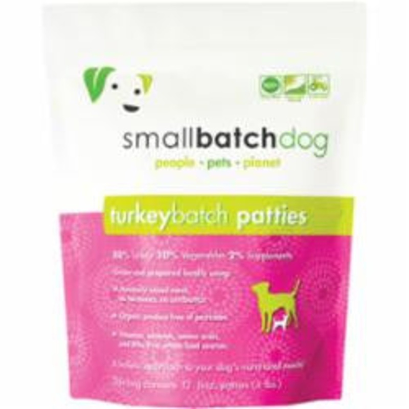 Small Batch Dog Frozen Turkey Patties 6lb {L-x} SD-5