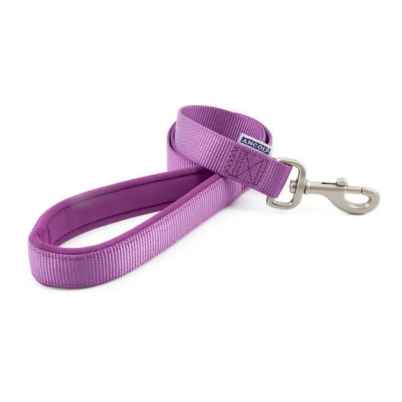 Viva Nylon Padded Snap Lead Purple 25mm X1m