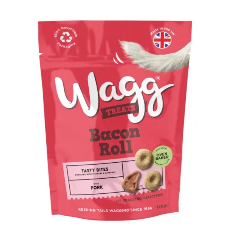 Wagg Bacon Roll Treats 125g