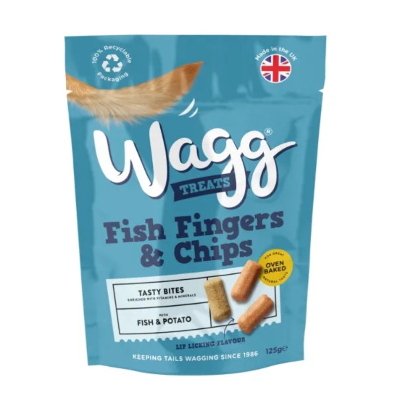 Wagg Fish Fingers & Chips Treats 125g