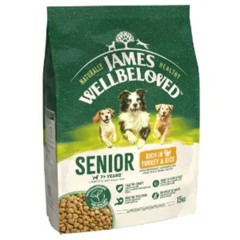 JWB James Wellbeloved Dry Dog Senior Turkey & Rice 15kg