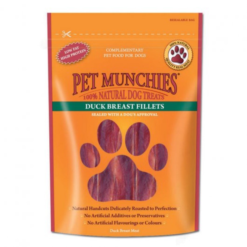 Pet Munchies Duck Breast Fillets 80g