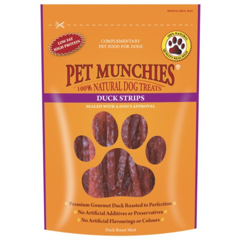 Pet Munchies Duck Strips 90g