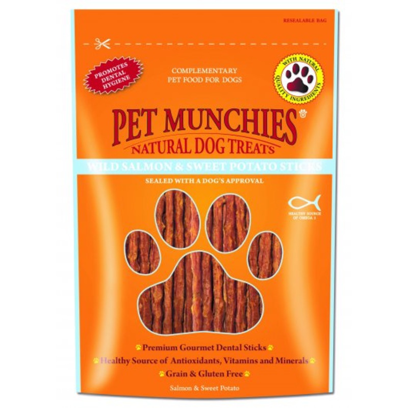 Pet Munchies Wild Salmon And Sweet Potato Dental Stick 90g