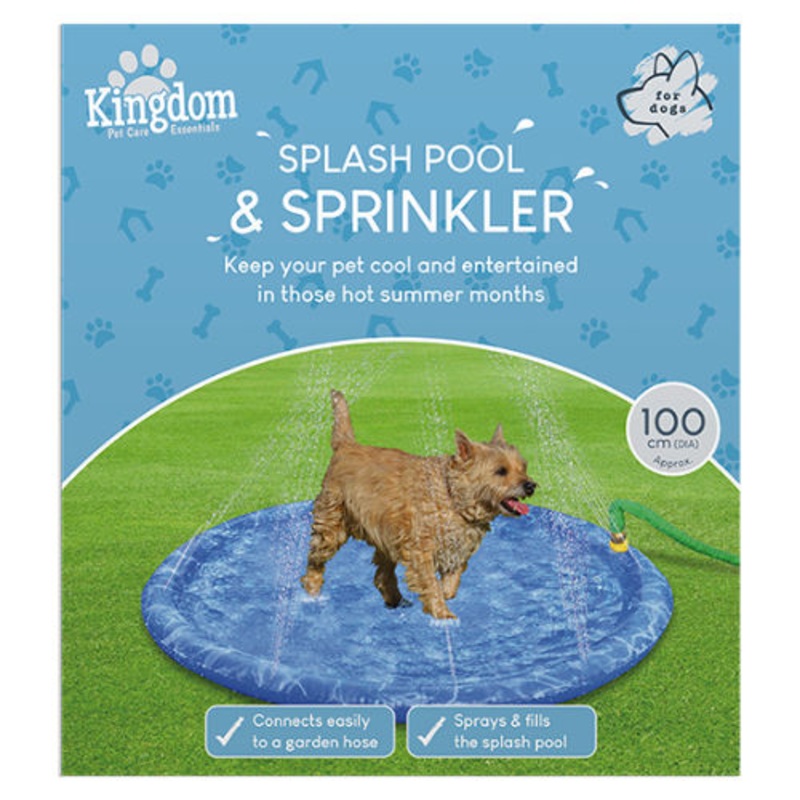 PET SPLASH POOL AND SPRINKLER DIA 100CM