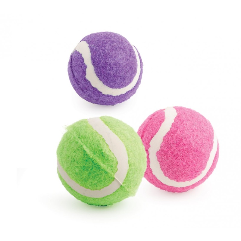 Small Bite Tennis Ball Assorted 4.5cm 6pk