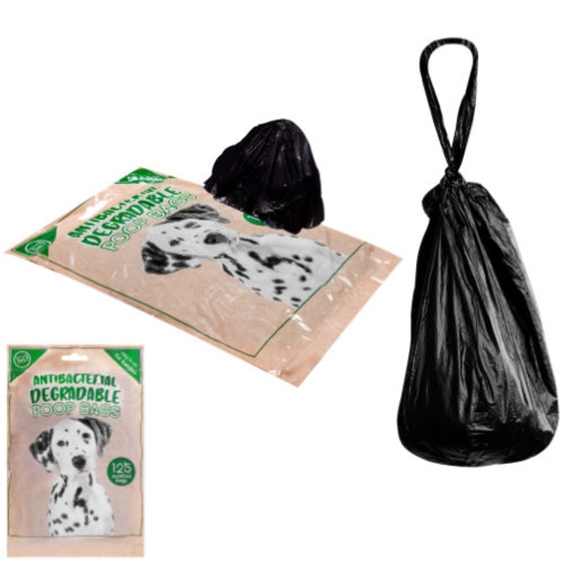 ANTIBACTERIAL BIODEGRADABLE POOP BAGS 125 PACK