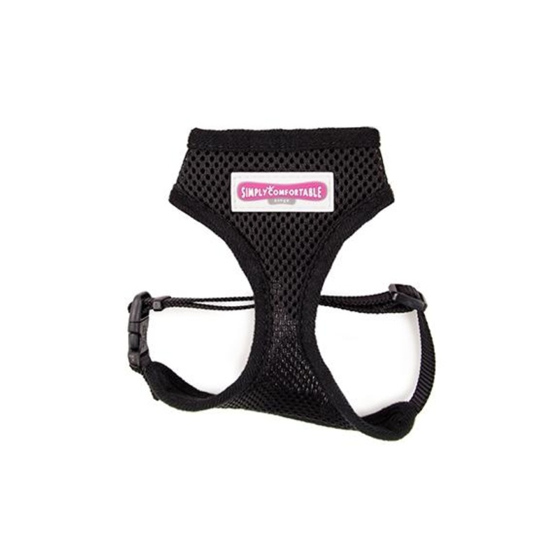 Comfort Mesh Dog Harness Black Extra Small 28-40cm
