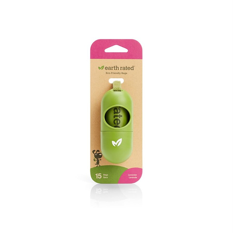 Earth Rated Leash Dispenser with Bags 1x15 Lavender